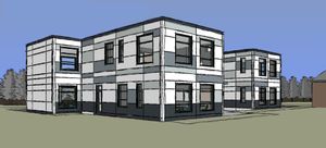 An artist's impression of how the finished extension will look