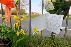 Tributes left for cyclist who died in a collision with a car near Brownhills on the Chester Road North Island