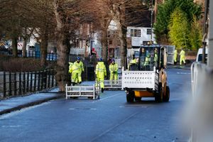 Flood barriers start to go up in Ironbridge