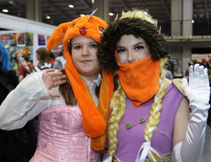 Ffion Jones and Connie Perkins at Wales Comic Con's Telford Takeover.