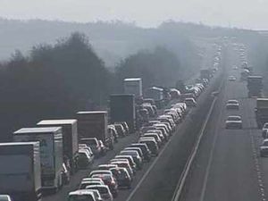 Supporting image for story: Two-car crash at Telford causes long delays