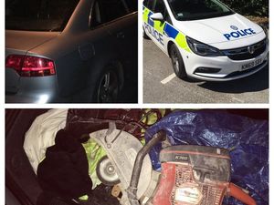 Supporting image for story: Three arrested over shop burglary after suspicious officers stop car