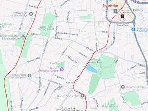 A map of the area police have requested video footage for on the day of the burglaries. Photo: West Midlands Police