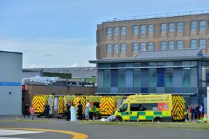 The training exercise was held at Royal Shrewsbury Hospital