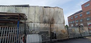The fire damage on the unit was visible