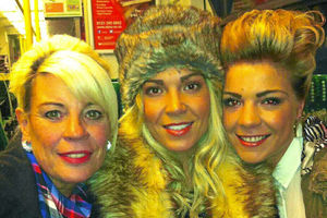 Transplant patient Mandy, left, with daughters Natalie, centre, and Milissa – before the operation was carried out