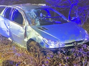 Supporting image for story: Car badly damaged after motorway accident near Walsall