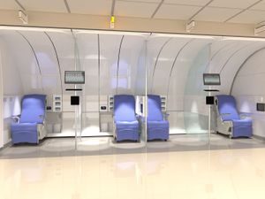 Supporting image for story: Airline-style pods and gardens between wards among ideas for hospitals of future