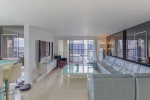 The futuristic and stylish £3,000 penthouse apartment, located on the tenth floor of Queen's College Chambers