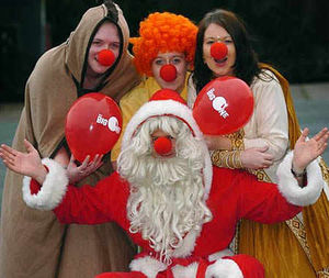 Staff from the Wynnstay head office in Llansantffraid dressed up in aid of comic relief, while other members payed their pound to dress down. Pictured are Jessica Sillars, Laura Roberts, Lisa Shah and Russell Jones.