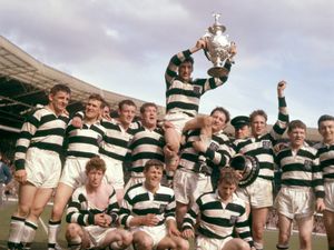 Widnes lift the Challenge Cup at Wembley