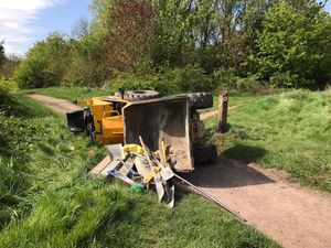Supporting image for story: Man injured after dumper overturned