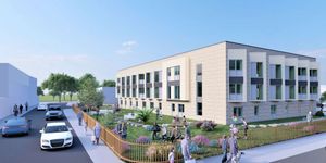 Artist impression of proposed new housing on the old Kings Hill JMI site in Joynson Street, Darlaston. PIC: Design Studio Architects