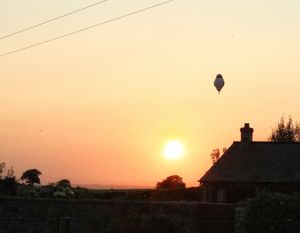 People loved watching the balloons from their windows and gardens. Photo: Steve Cort