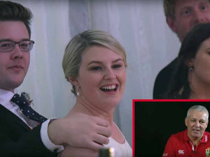 Supporting image for story: Warren Gatland surprises Shropshire Lions fans on their wedding day - watch here