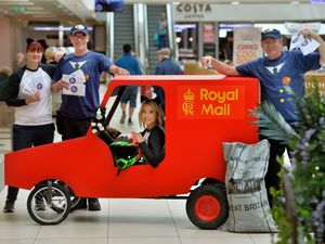 Supporting image for story: Wolverhampton shopping centre team ready for soapbox race with Postman Pat kart