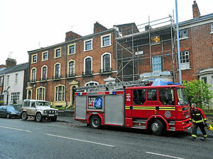 Supporting image for story: Road closed as 30 firefighters tackle Wolverhampton flats blaze