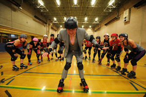 This is going to get messy... Mark Andrews gets his skates on