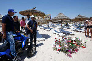 The beach at Sousse, Tunisia, two days after the attack