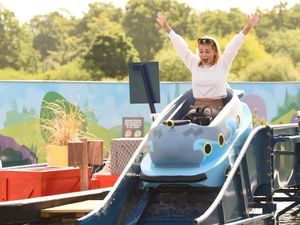 Supporting image for story: Ola and James Jordan among star guests at launch of Drayton Manor ride