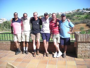 Bal (third from the right) sporting his Wolves cap after a round of golf. Photo: Khushwant Sidhu