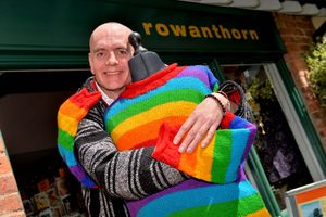 Trader Mike Coppock, from Oswestry, is looking forward to hugs