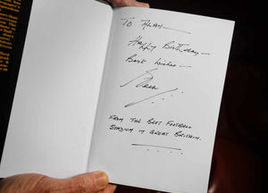 A personal message from Sir Jack Hayward, to Alan Cotterell, of Perton, who helped to design the Molineux with Sir Jack.