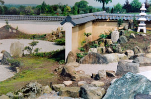 The Japanese garden at Danescourt cemetery
