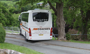 The bus crashed at around 3.25pm on Monday. Photo: Phil Blagg