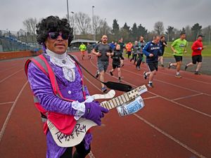  Mark Sinclair was at the  Dudley Park Run, Dell Stadium on Saturday,  to volunteer and thank fellow runners for their help after he suffered a heart attack.