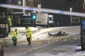 Debris littered the street. Photo: SnapperSK