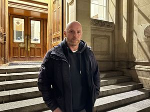 Striking bin worker Matthew Reid outside Birmingham Council House on January 6. Credit: Alexander Brock