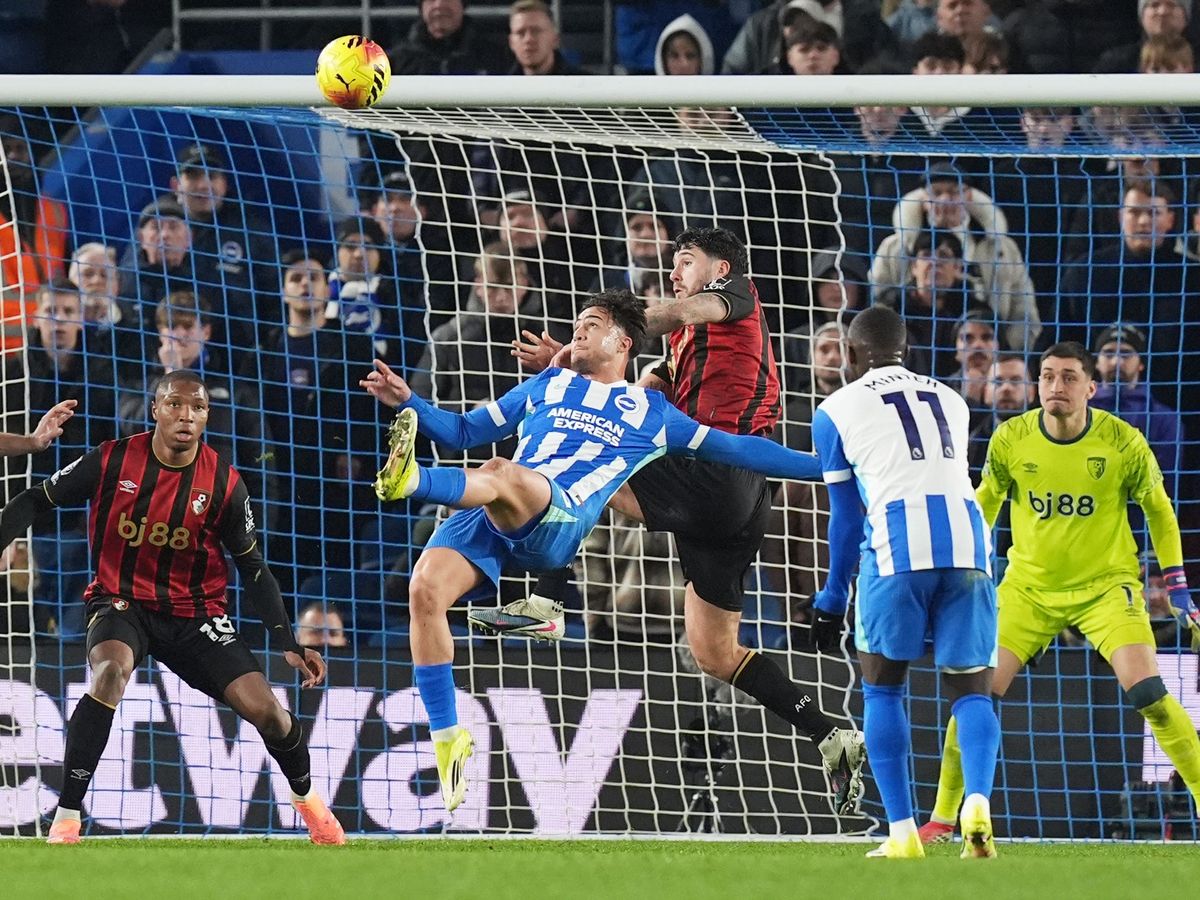 Charalampos Kostoulas bicycle kick rescues last-gasp draw for Brighton