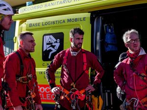 Supporting image for story: Rescuers in Italy working to free cave explorer trapped underground