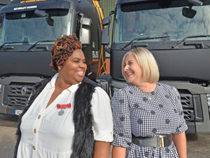 Supporting image for story: Black Country key workers overwhelmed as they receive unusual lorry honour