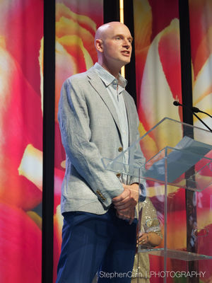 The dramatic announcement, made by Artistic Director Dave Danford, ignited jubilant celebrations. 