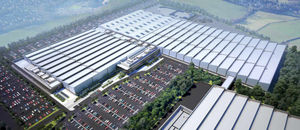 An artist's impression of the new extension to the Jaguar Land Rover engine factory in Wolverhampton