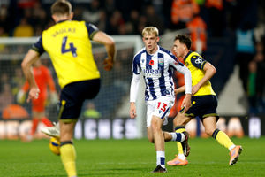 Collyer in action recently against Oxford United (Photo by Adam Fradgley/West Bromwich Albion FC via Getty Images)