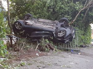 Supporting image for story: Birmingham New Road crash: Two injured after car overturns in smash