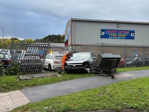 Supporting image for story: 'It is lucky no one was killed': Car smashes into Telford business causing thousands of pounds of damage