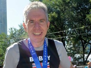 Supporting image for story: Heart attack survivor completes Chicago Marathon for charity