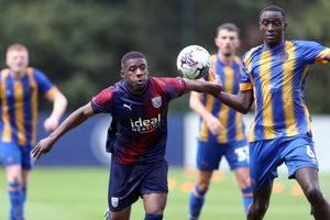 Jovan Malcolm of West Bromwich Albion during a pre season friendly against Shrewsbury Town (Photo by Adam Fradgley/West Bromwich Albion FC via Getty Images).