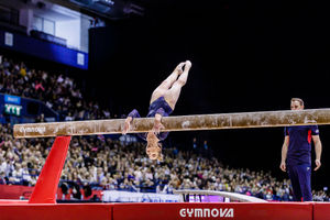 Alice Kinsella at the 2018 Gymnastics World Cup, held at Arena Birmingham. Pic: Chris Bowley