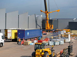 Supporting image for story: Giant crane moves onto i54 site