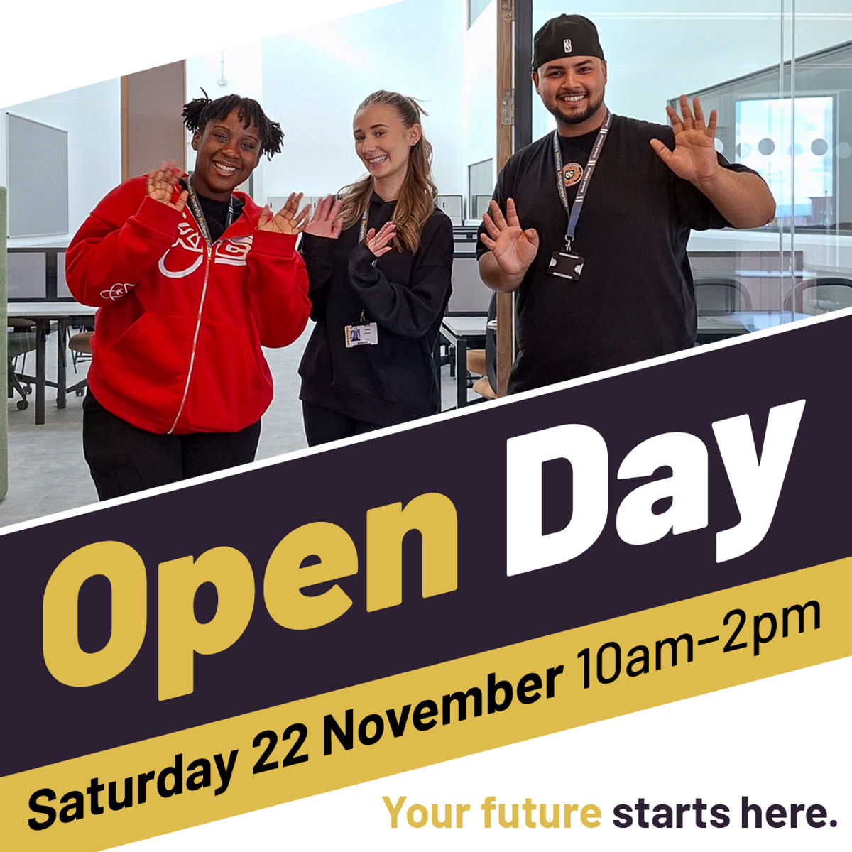 Sign up for courses at college open day