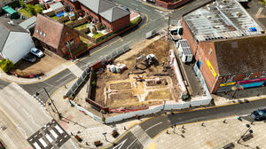 The site of four new apartments planned for King Street, Dawley, Telford (Photo: R1 Construction)