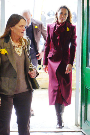 The Prince and Princess of Wales during a visit to the Hanging Gardens, a space dedicated to nurturing community resilience and creativity in Llanidloes, Wales and its surrounding area, ahead of St David's Day. Photo: Ben Birchall/PA Wire
