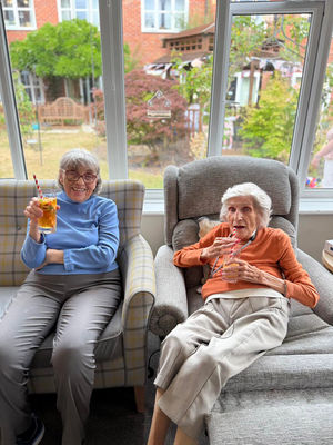 Residents enjoying HC-One’s Brompton House Care Home’s annual BBQ event