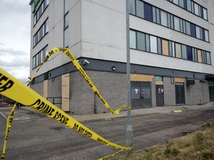 Damage to the Holiday Inn Express in Rotherham (Chris Furlong/PA)