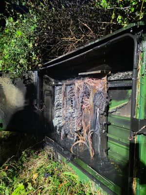 The aftermath of the blaze. Picture: Ellesmere Fire Station